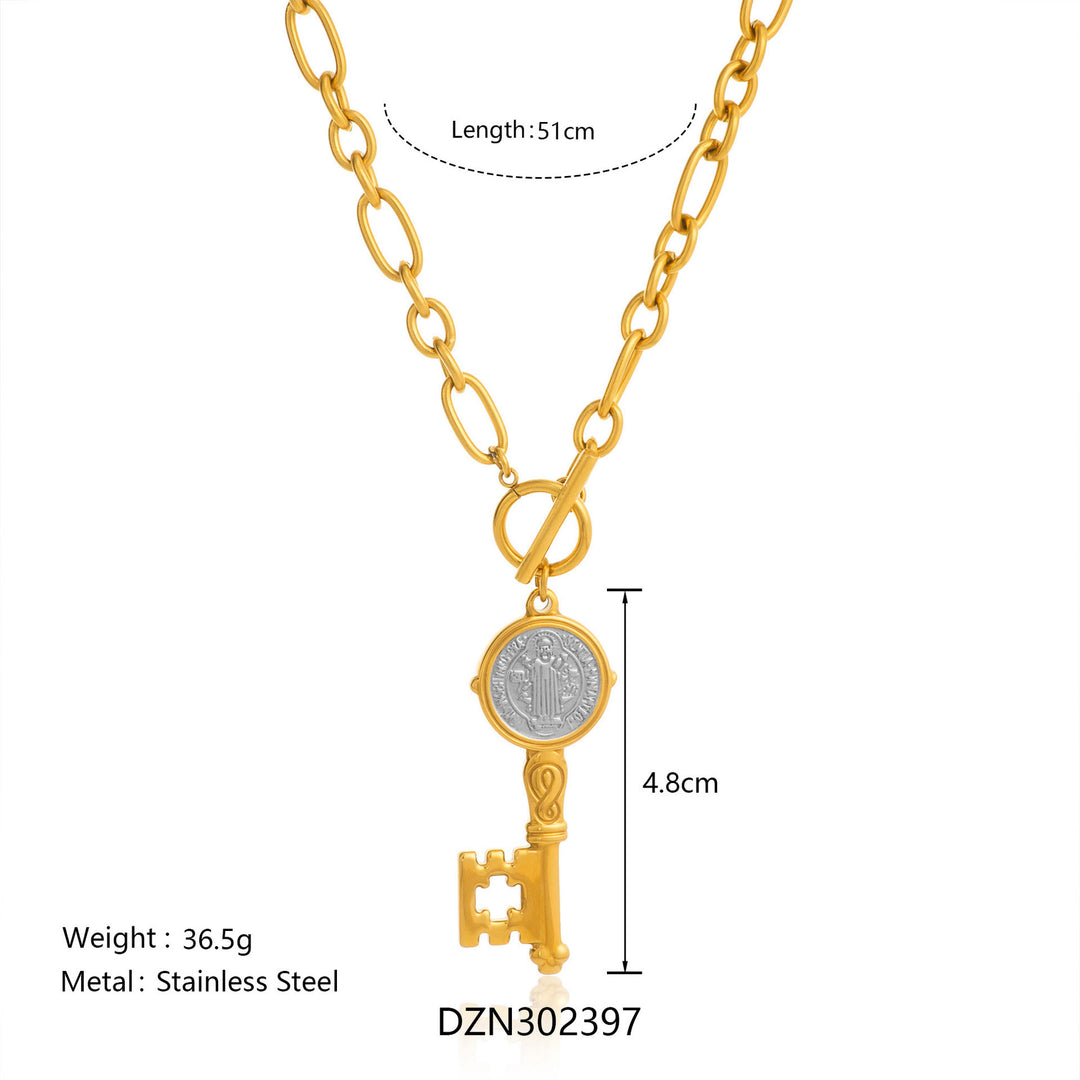 Christianartworkshop Collier médaille Saint Benoît à deux styles : une dévotion inébranlable au quotidien - image 5