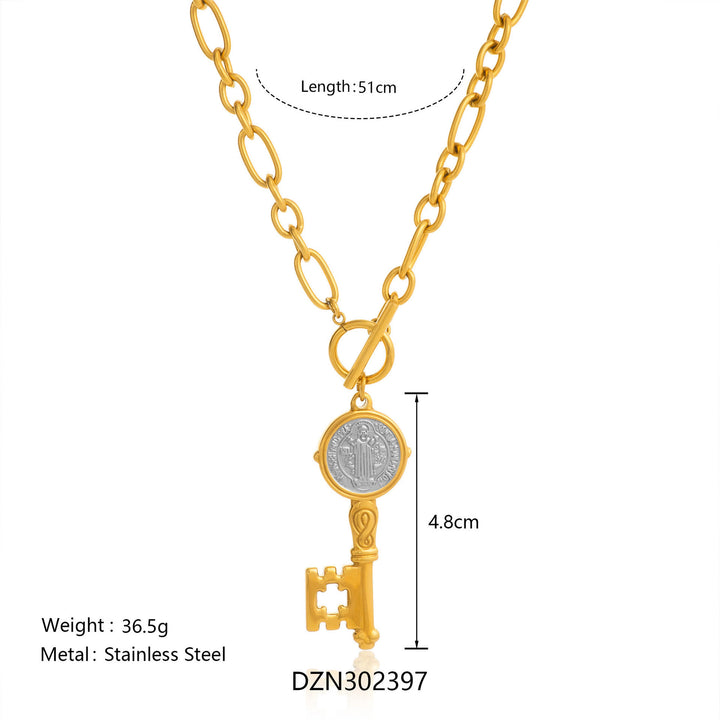 Christianartworkshop Collier médaille Saint Benoît à deux styles : une dévotion inébranlable au quotidien - image 5