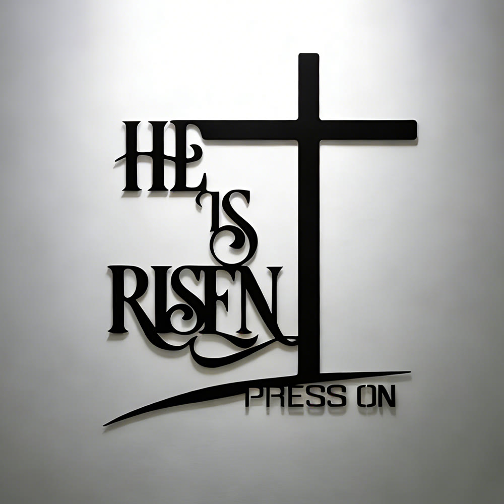 Christianartworkshop IL EST RESSUSCITÉ - Affiche murale Croix : Espoir de la Résurrection pour votre intérieur - 13,19''*15,75''/33,5*40cm - image 0