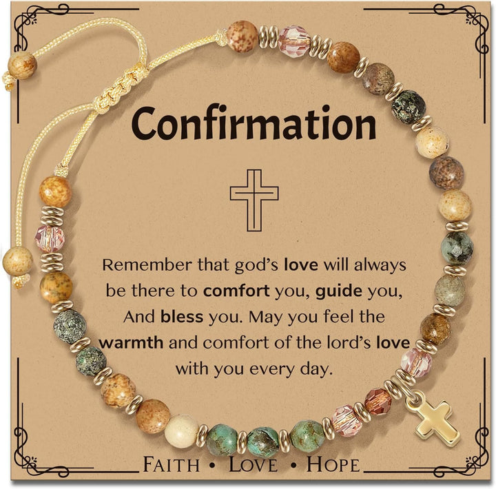 Bracelet en pierre naturelle et croix avec carte biblique de Christianartworkshop : Une tendre dévotion pour les moments précieux - image 11