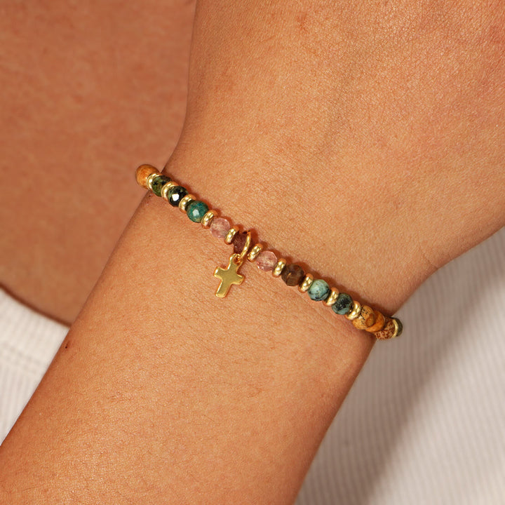 Bracelet en pierre naturelle et croix avec carte biblique de Christianartworkshop : Une tendre dévotion pour les moments précieux - image 2