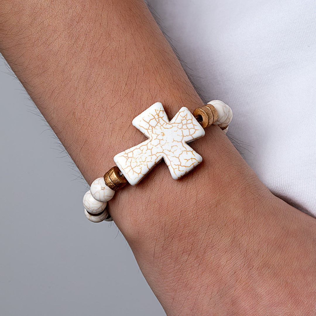 Christianartworkshop Bracelet croix texturé multi-styles : un symbole de dévotion audacieuse à porter au quotidien - image 4