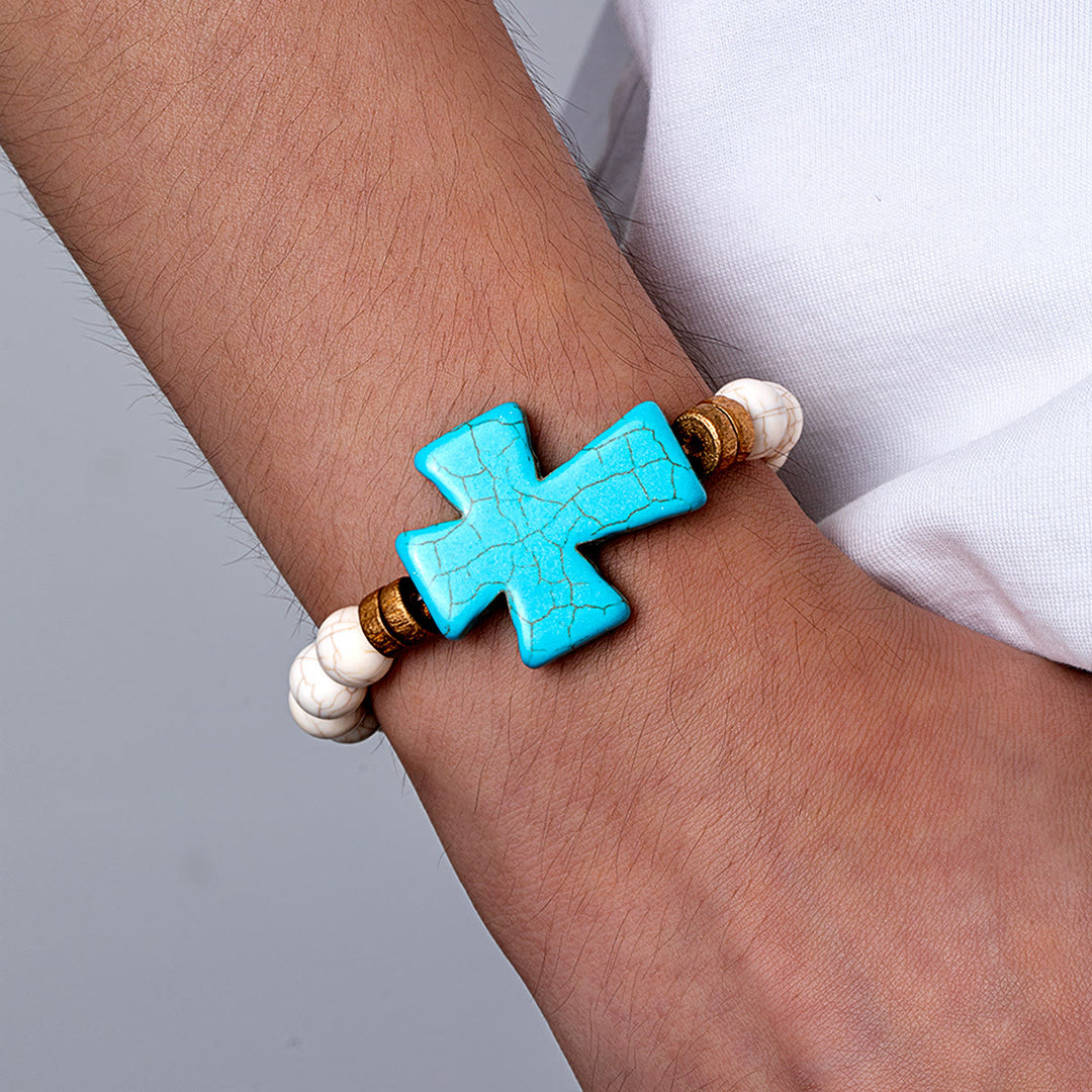 Christianartworkshop Bracelet croix texturé multi-styles : un symbole de dévotion audacieuse à porter au quotidien - image 2