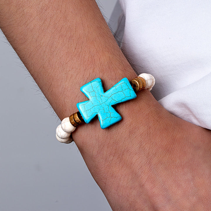 Christianartworkshop Bracelet croix texturé multi-styles : un symbole de dévotion audacieuse à porter au quotidien - image 2