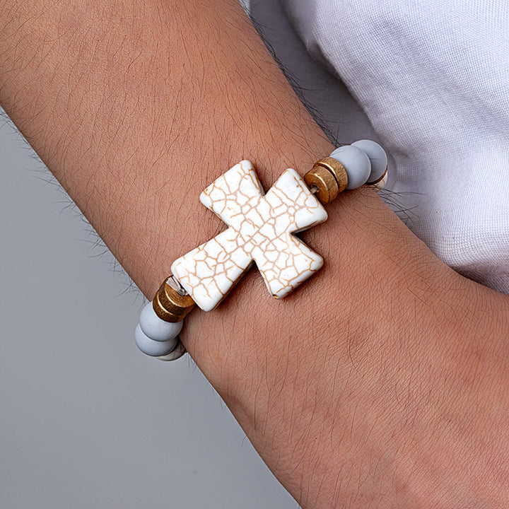 Christianartworkshop Bracelet croix texturé multi-styles : un symbole de dévotion audacieuse à porter au quotidien - image 6