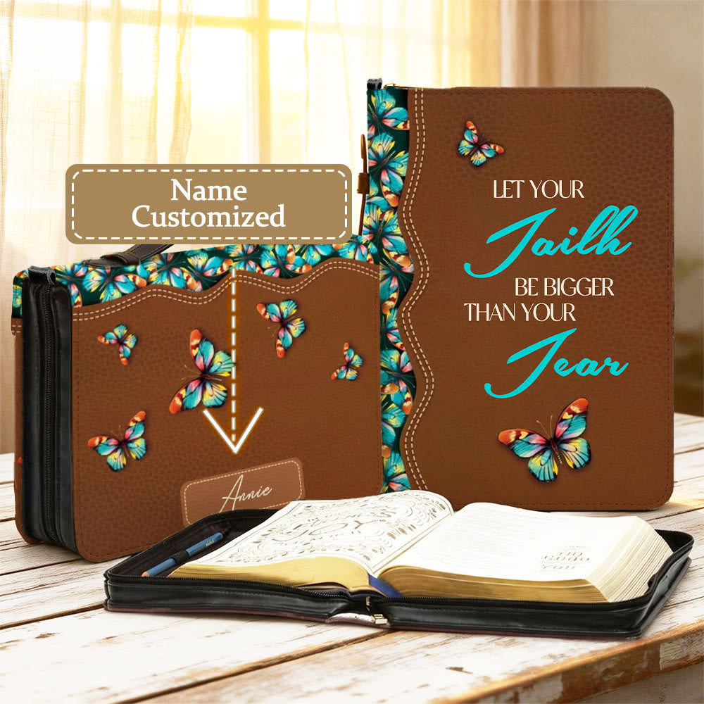 Christianartworkshop Couverture de Bible Papillon et Foi : Un rappel paisible d'espoir et de résilience - 2XL - Nom personnalisé - image 11