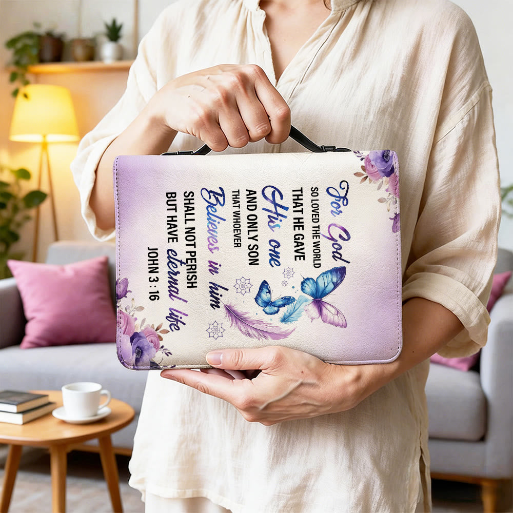 Christianartworkshop Jean 3:16 Couverture de la Bible avec croix : Un amour tendre pour sa Parole - image 1