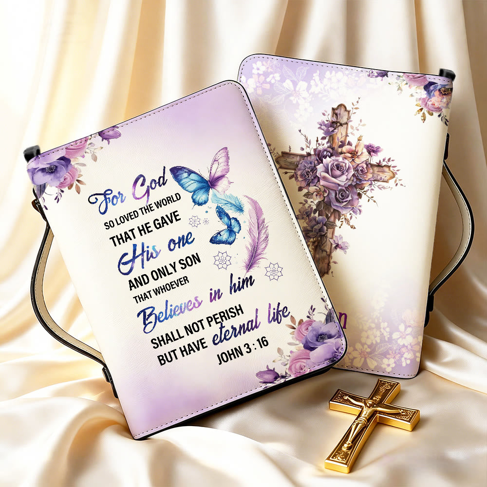 Christianartworkshop Jean 3:16 Couverture de la Bible avec croix : Un amour tendre pour sa Parole - image 7