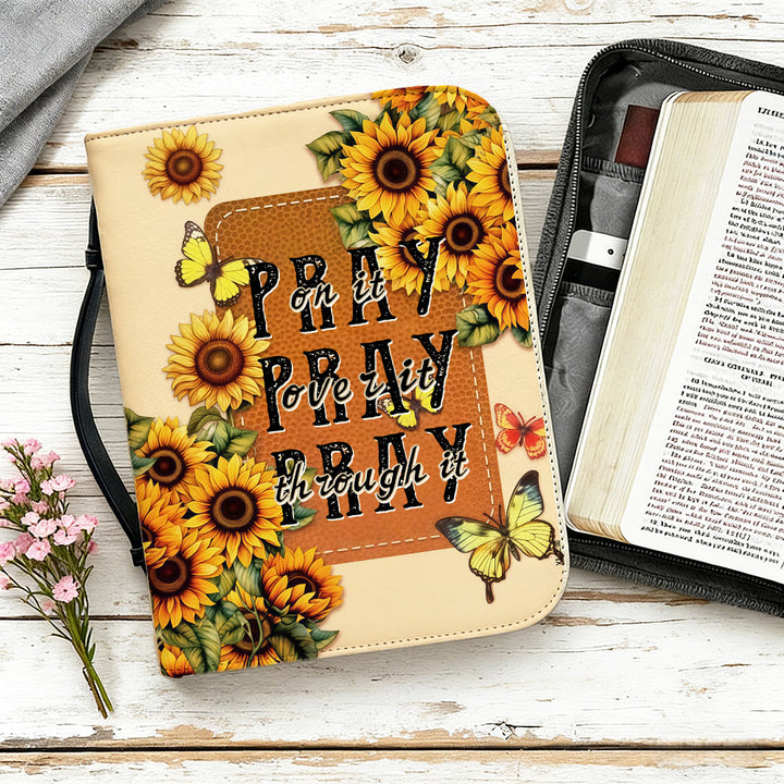 Christianartworkshop Couverture de la Bible Tournesol « Priez à travers tout cela » : Une foi persévérante en sa Parole - image 8