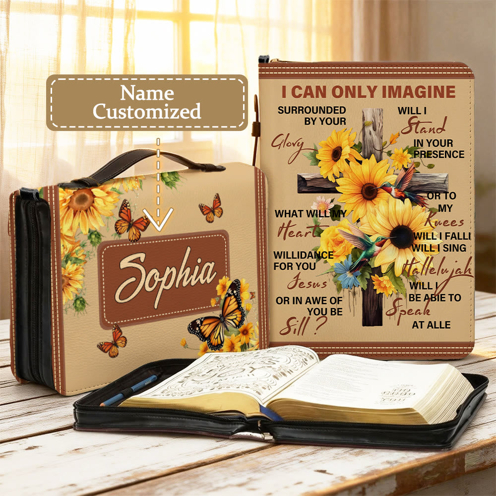 Christianartworkshop Couverture de la Bible « Tournesol » : Admiration pour sa gloire - 2XL - Nom personnalisé - image 11