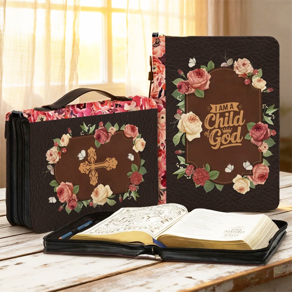 Christianartworkshop Je suis enfant de Dieu - Couverture de Bible en forme de croix : Une identité tendre pour sa Parole - 2XL - Standard (sans personnalisation) - image 0