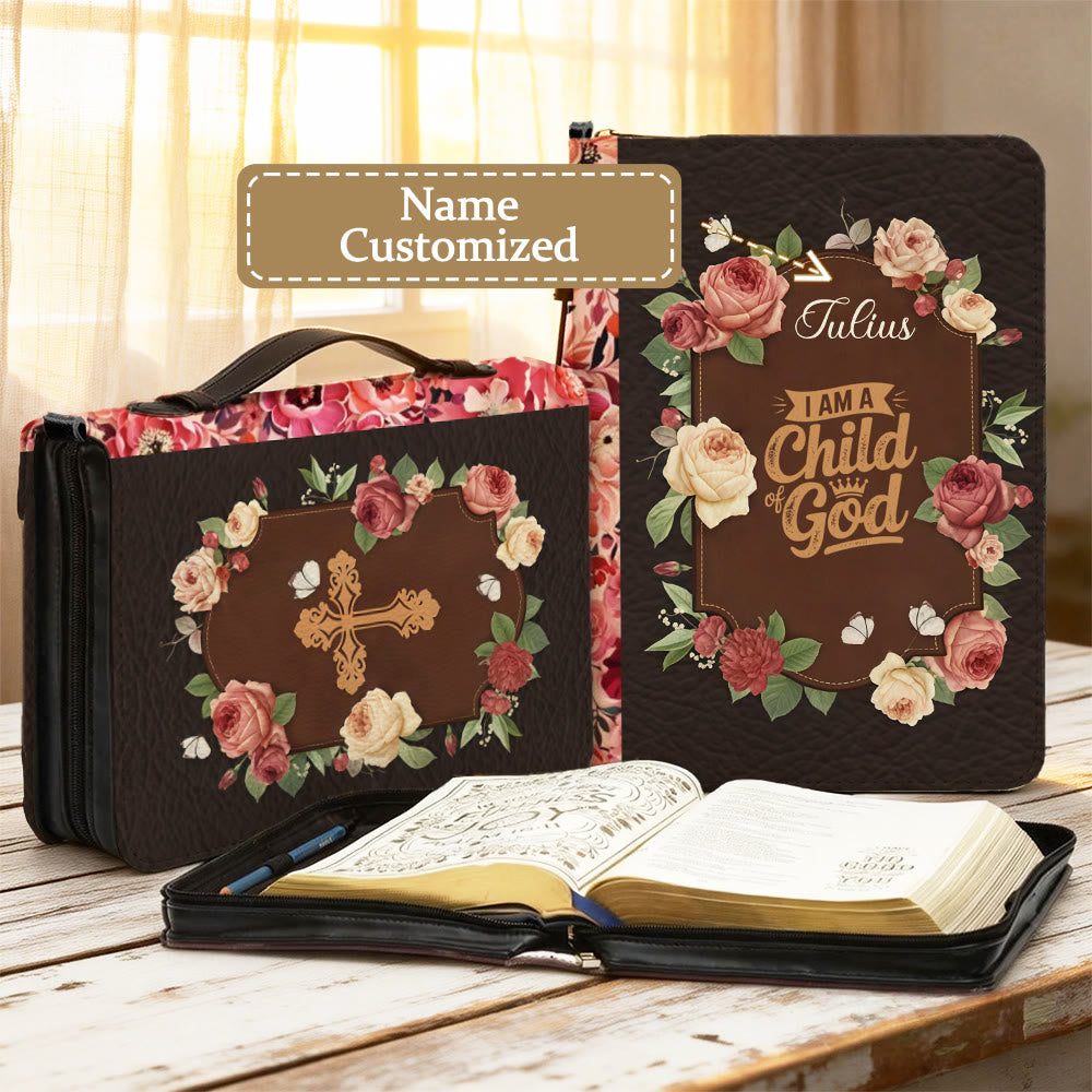 Christianartworkshop Je suis enfant de Dieu - Couverture de Bible en forme de croix : Une identité tendre pour sa Parole - 2XL - Nom personnalisé - image 11