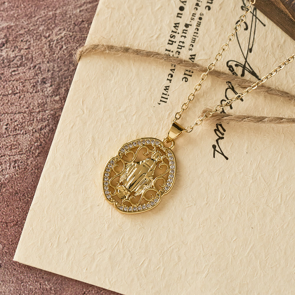 Christianartworkshop Collier Notre-Dame à trois motifs : un compagnon fidèle pour les moments de calme - image 9