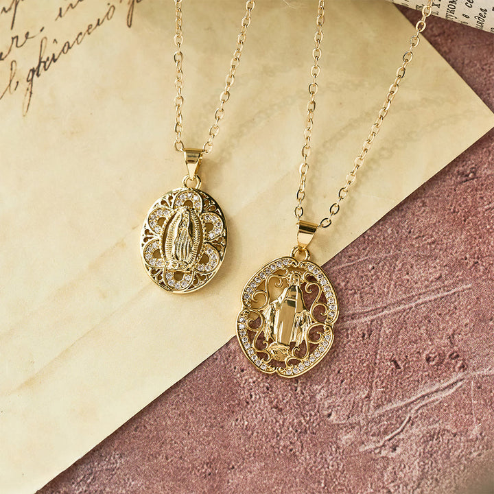 Christianartworkshop Collier Notre-Dame à trois motifs : un compagnon fidèle pour les moments de calme - image 3