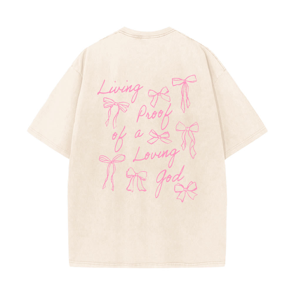 T-shirt unisexe délavé Christianartworkshop « Preuve vivante d'un Dieu aimant » - image 0