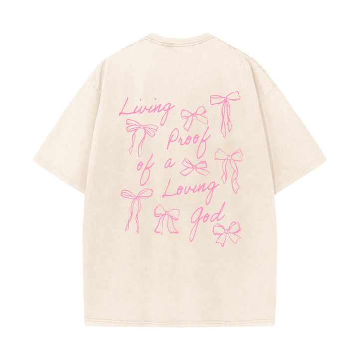 T-shirt unisexe délavé Christianartworkshop « Preuve vivante d'un Dieu aimant » - image 0