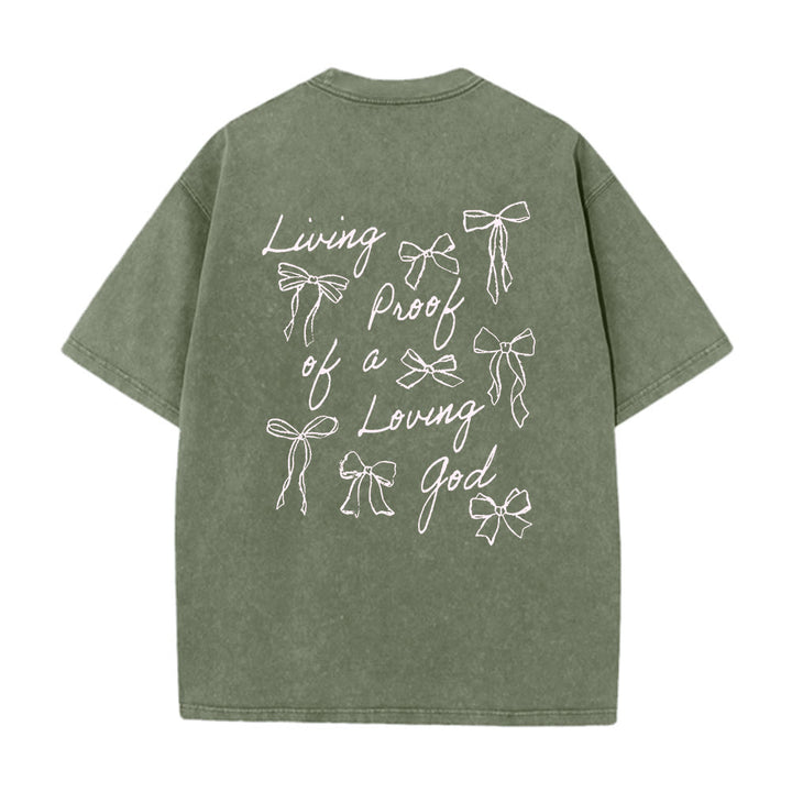 T-shirt unisexe délavé Christianartworkshop « Preuve vivante d'un Dieu aimant » - image 18