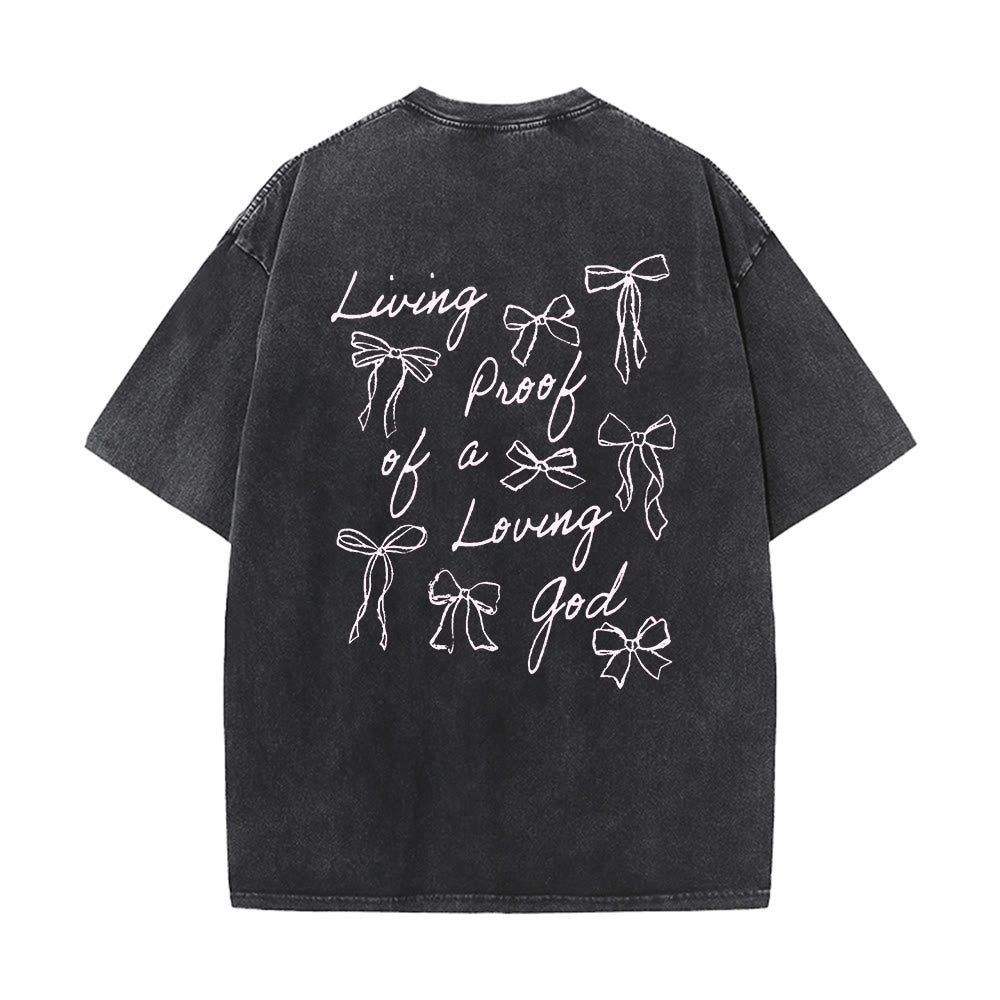 T-shirt unisexe délavé Christianartworkshop « Preuve vivante d'un Dieu aimant » - image 3