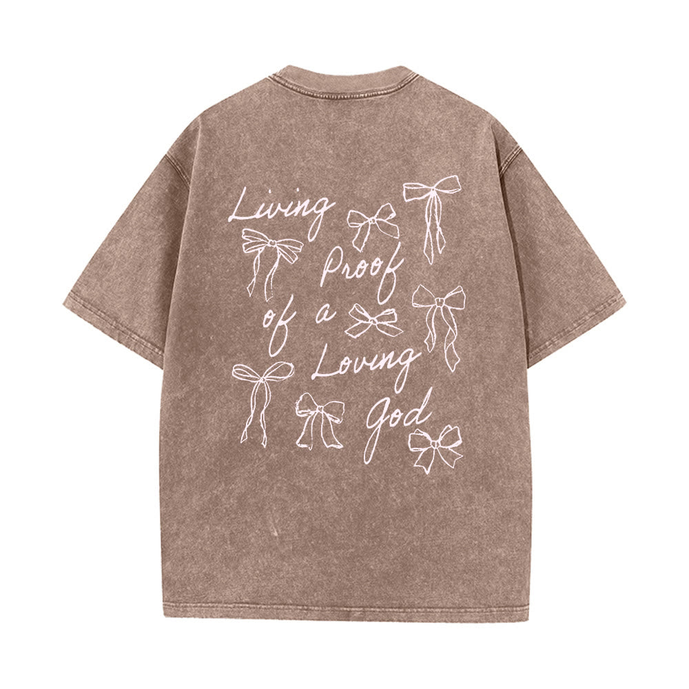T-shirt unisexe délavé Christianartworkshop « Preuve vivante d'un Dieu aimant » - image 15