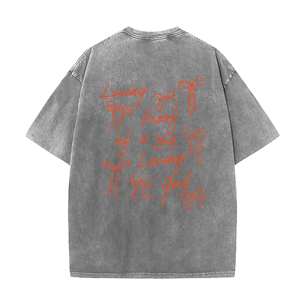 T-shirt unisexe délavé Christianartworkshop « Preuve vivante d'un Dieu aimant » - image 21