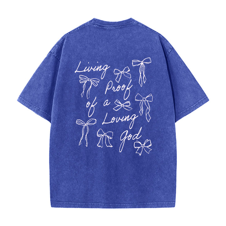T-shirt unisexe délavé Christianartworkshop « Preuve vivante d'un Dieu aimant » - image 6