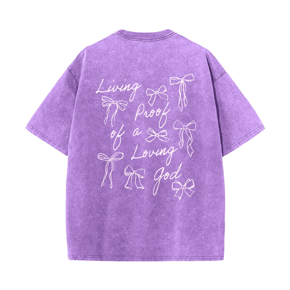 T-shirt unisexe délavé Christianartworkshop « Preuve vivante d'un Dieu aimant » - image 12