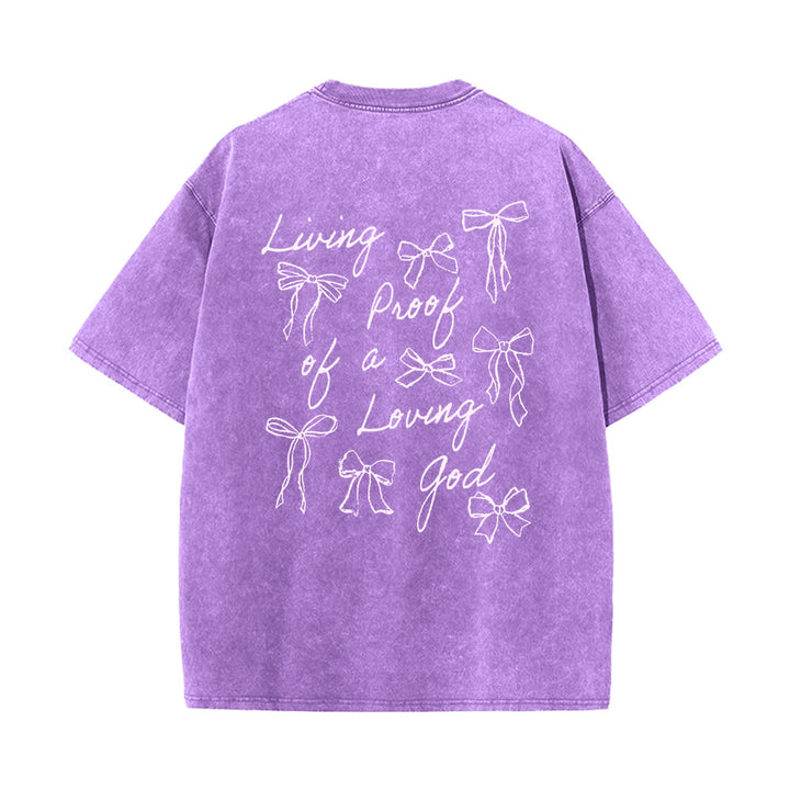 T-shirt unisexe délavé Christianartworkshop « Preuve vivante d'un Dieu aimant » - image 12