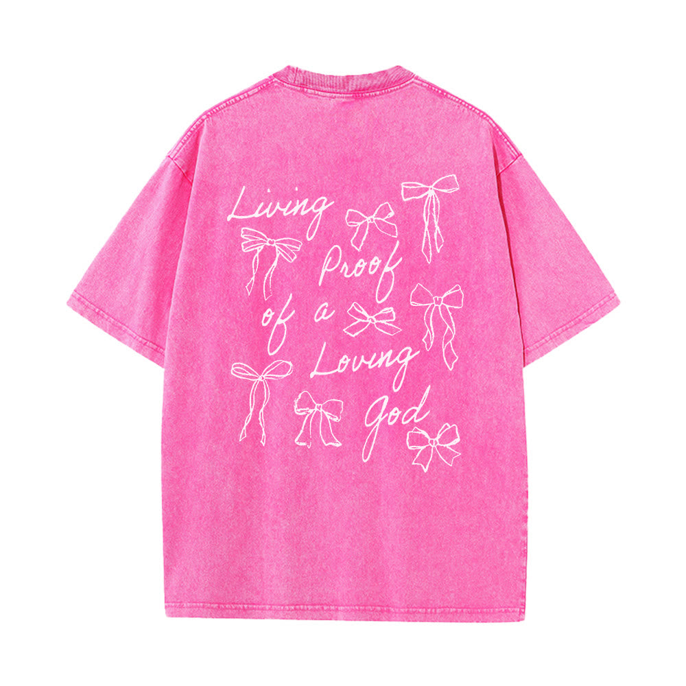 T-shirt unisexe délavé Christianartworkshop « Preuve vivante d'un Dieu aimant » - image 9