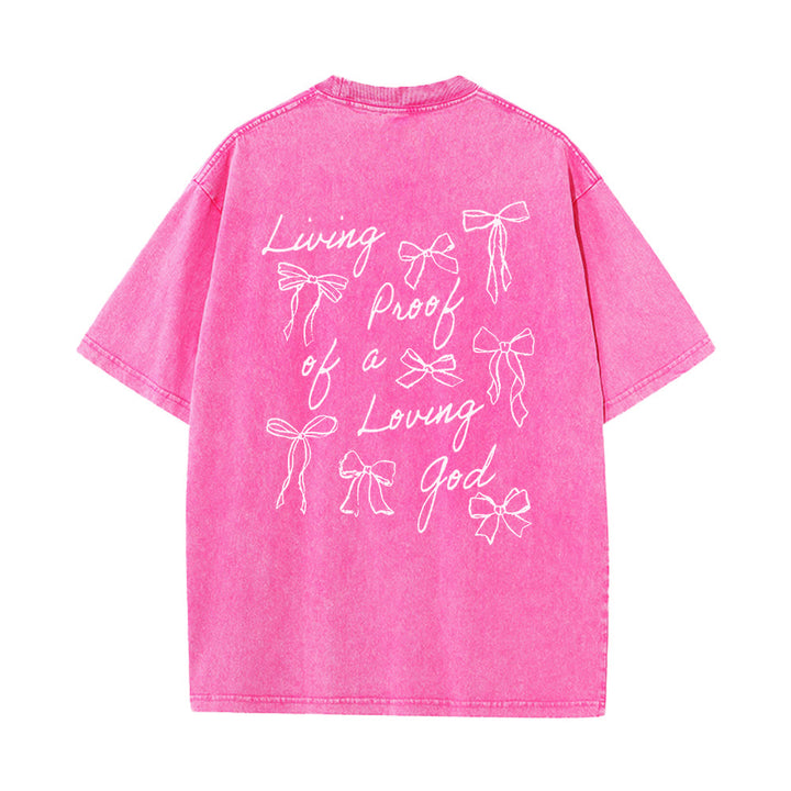 T-shirt unisexe délavé Christianartworkshop « Preuve vivante d'un Dieu aimant » - image 9
