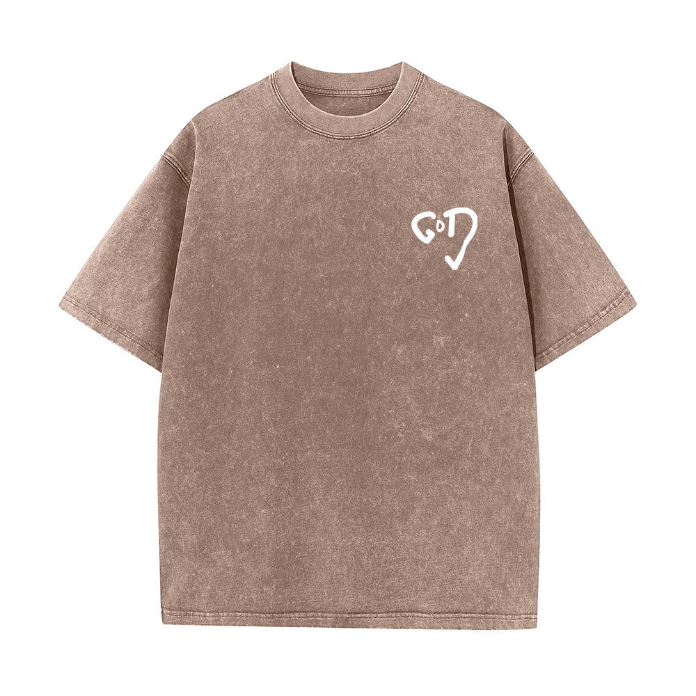 T-shirt unisexe délavé Christianartworkshop God Heart - image 11