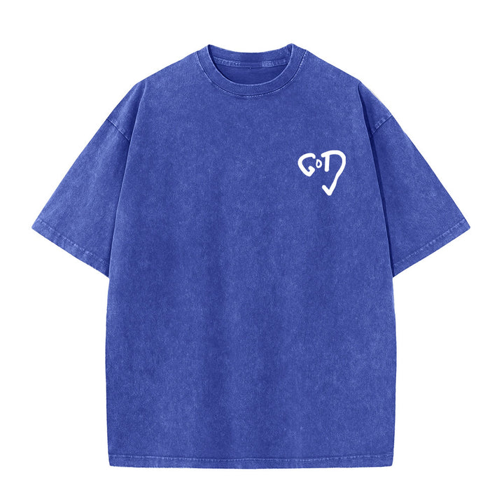 T-shirt unisexe délavé Christianartworkshop God Heart - image 7