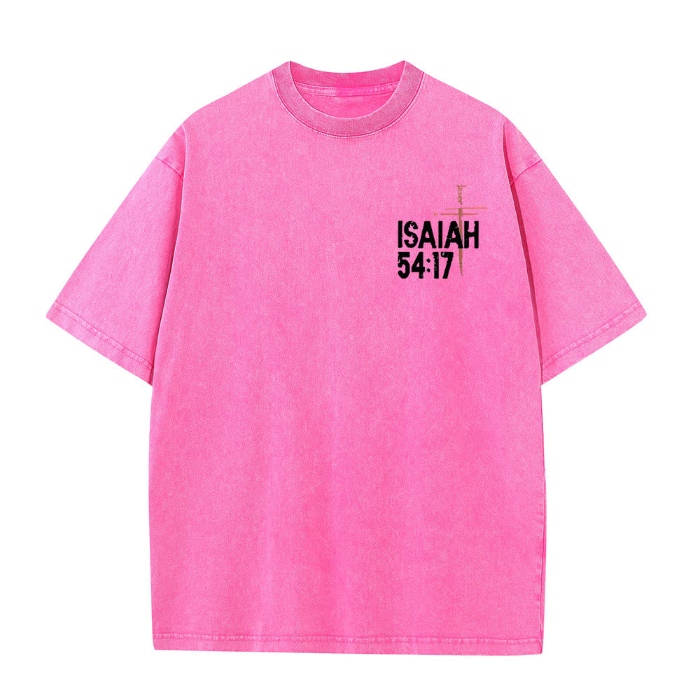 T-shirt unisexe délavé Christianartworkshop « Aucune arme n'est forgée contre moi » - image 12