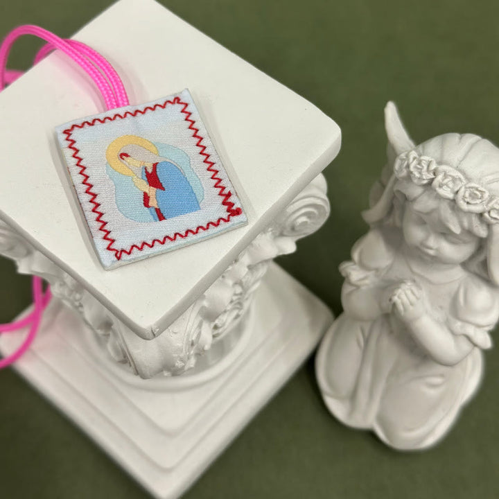 Atelier d'art chrétien Scapulaire de Jésus et de Notre-Dame : Tendre rappel de sa sollicitude - F - image 6