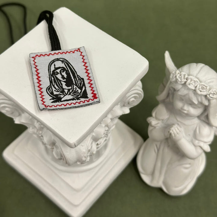 Atelier d'art chrétien Scapulaire de Jésus et de Notre-Dame : Tendre rappel de sa sollicitude - D - image 4