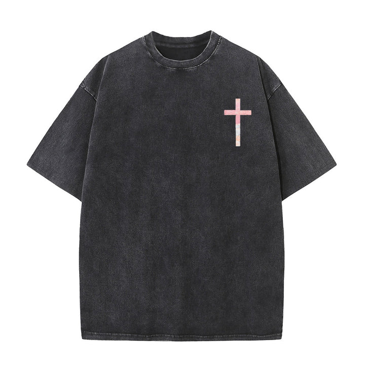 Christianartworkshop T-shirt chrétien unisexe lavé double face « Sa miséricorde est nouvelle » - image 1