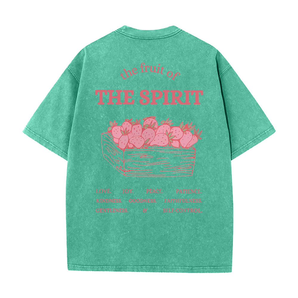 T-shirt unisexe délavé Christianartworkshop Fruit Of The Spirit - Vert - 5XL - image 18