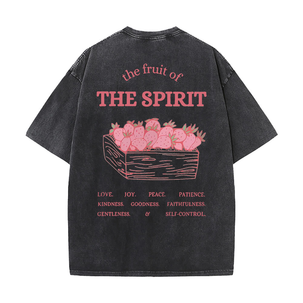 T-shirt unisexe délavé Christianartworkshop Fruit Of The Spirit - Noir - 5XL - image 0