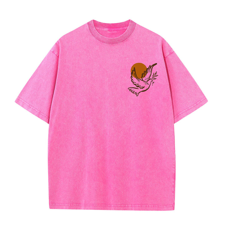 T-shirt unisexe délavé Christianartworkshop Esprit du Seigneur et Liberté - image 11