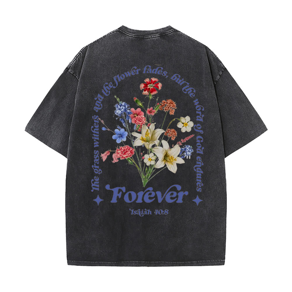 T-shirt unisexe délavé Christianartworkshop Parole éternelle de Dieu - Noir - 5XL - image 12