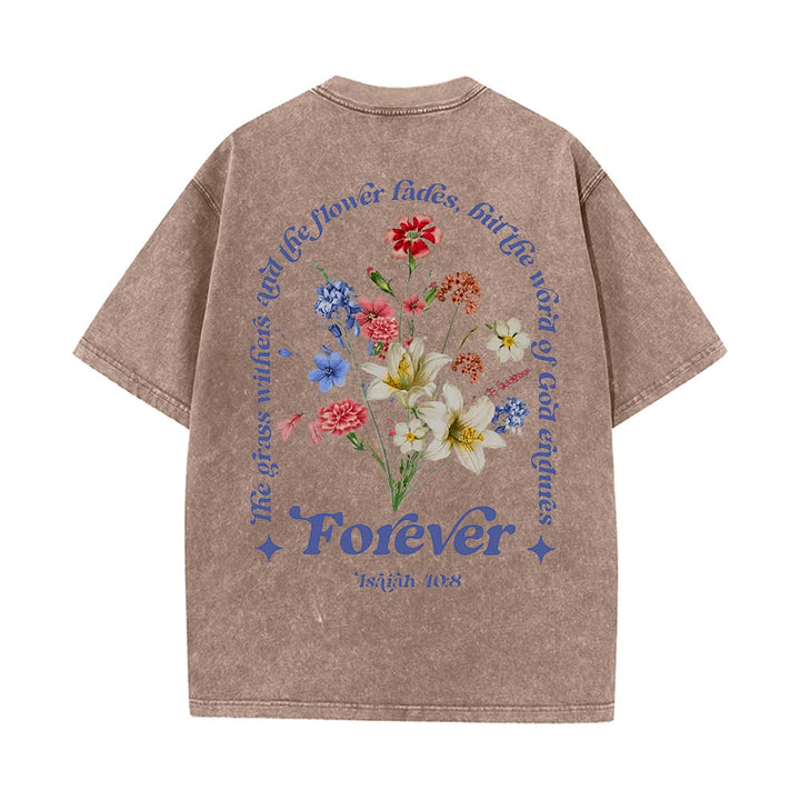 T-shirt unisexe délavé Christianartworkshop Parole éternelle de Dieu - Café - 5XL - image 16