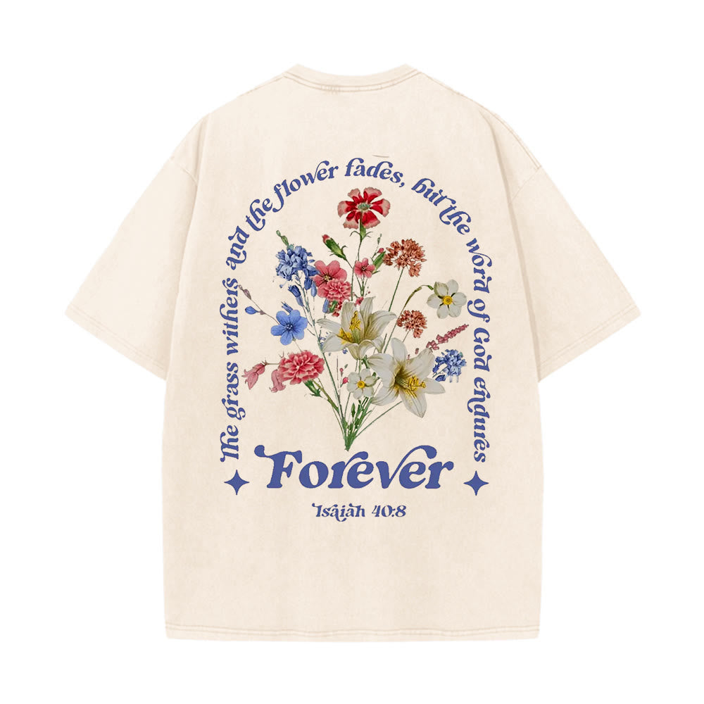 T-shirt unisexe délavé Christianartworkshop Parole éternelle de Dieu - Abricot - 5XL - image 6