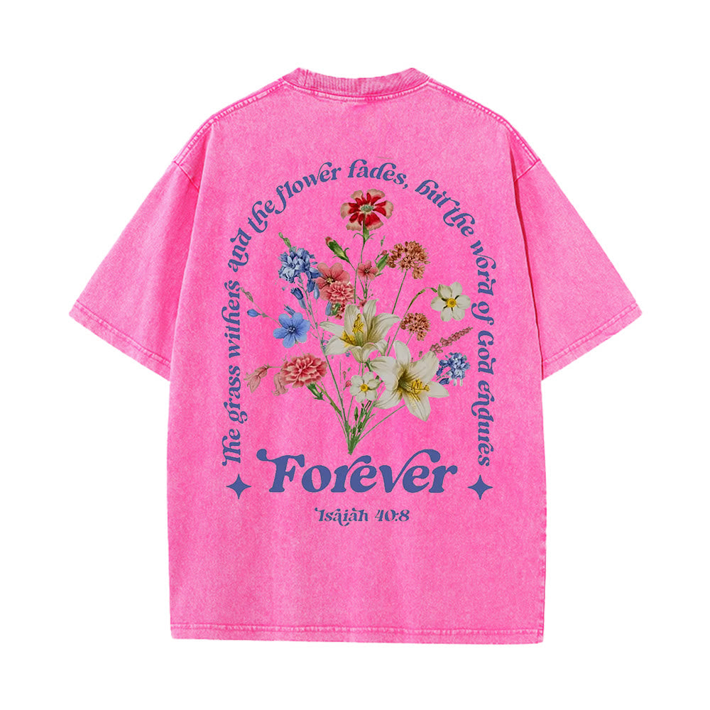 T-shirt unisexe délavé Christianartworkshop Parole éternelle de Dieu - Rose - 5XL - image 2