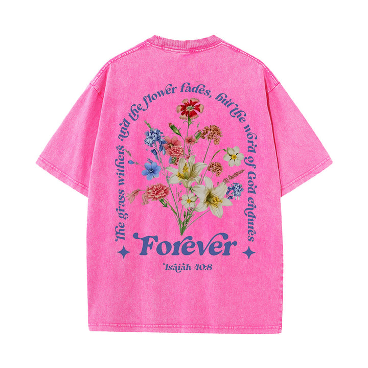 T-shirt unisexe délavé Christianartworkshop Parole éternelle de Dieu - Rose - 5XL - image 2