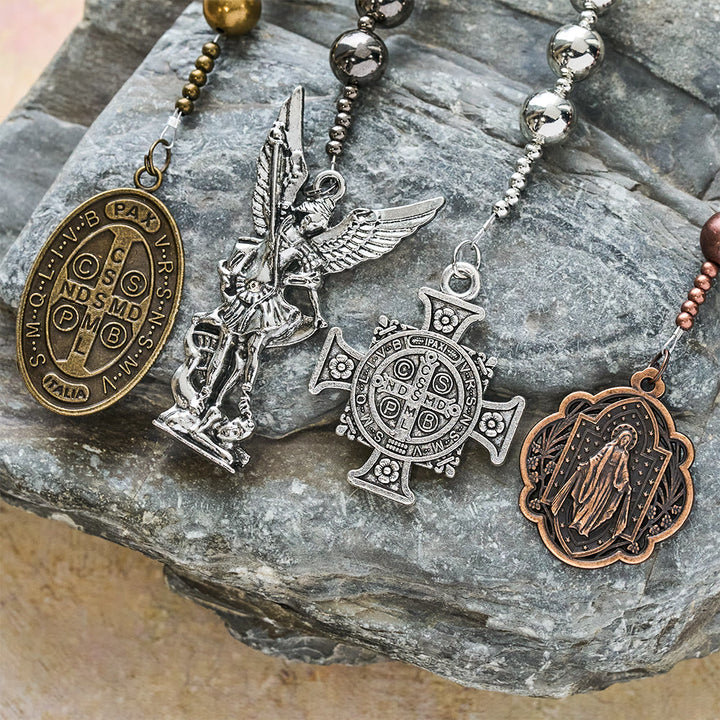 Christianartworkshop La série de chapelets de poche Four Protect Battle Beads en 4 finitions Guerrier - image 3