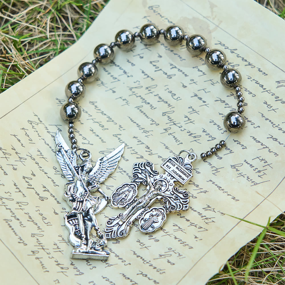 Christianartworkshop La série de chapelets de poche Four Protect Battle Beads en 4 finitions Guerrier - image 26