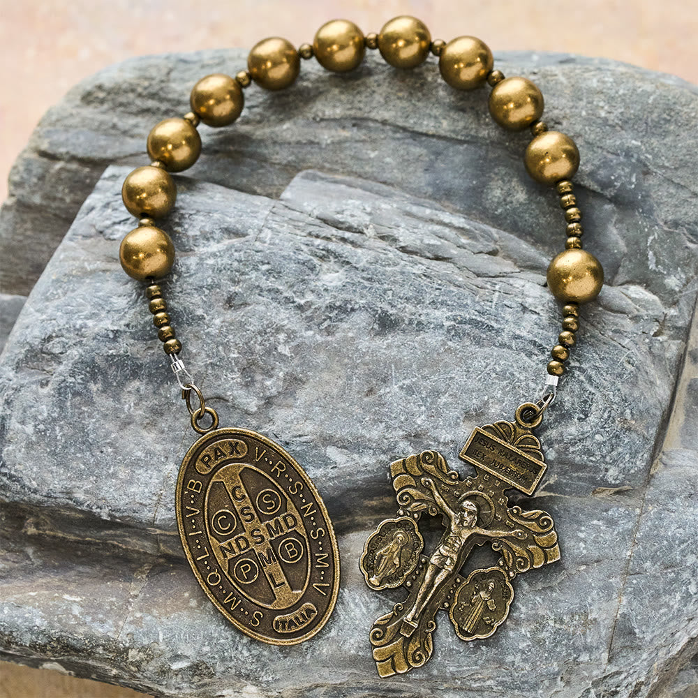 Christianartworkshop La série de chapelets de poche Four Protect Battle Beads en 4 finitions Guerrier - Bronze - image 10