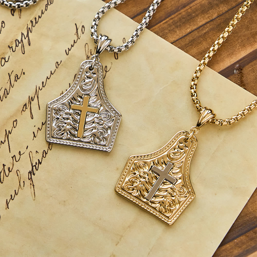 Christianartworkshop Collier pendentif croix orné : une foi inébranlable au quotidien - image 0