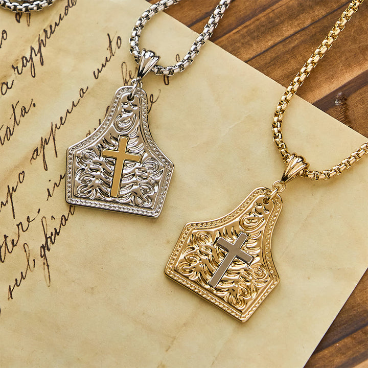 Christianartworkshop Collier pendentif croix orné : une foi inébranlable au quotidien - image 0