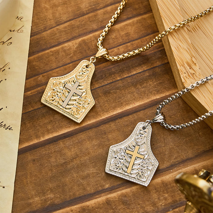 Christianartworkshop Collier pendentif croix orné : une foi inébranlable au quotidien - image 1