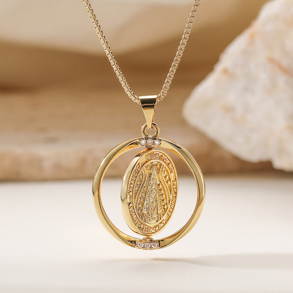 Christianartworkshop Collier rotatif Notre-Dame d'Aparecida : une grâce bicolore pour le quotidien - image 1